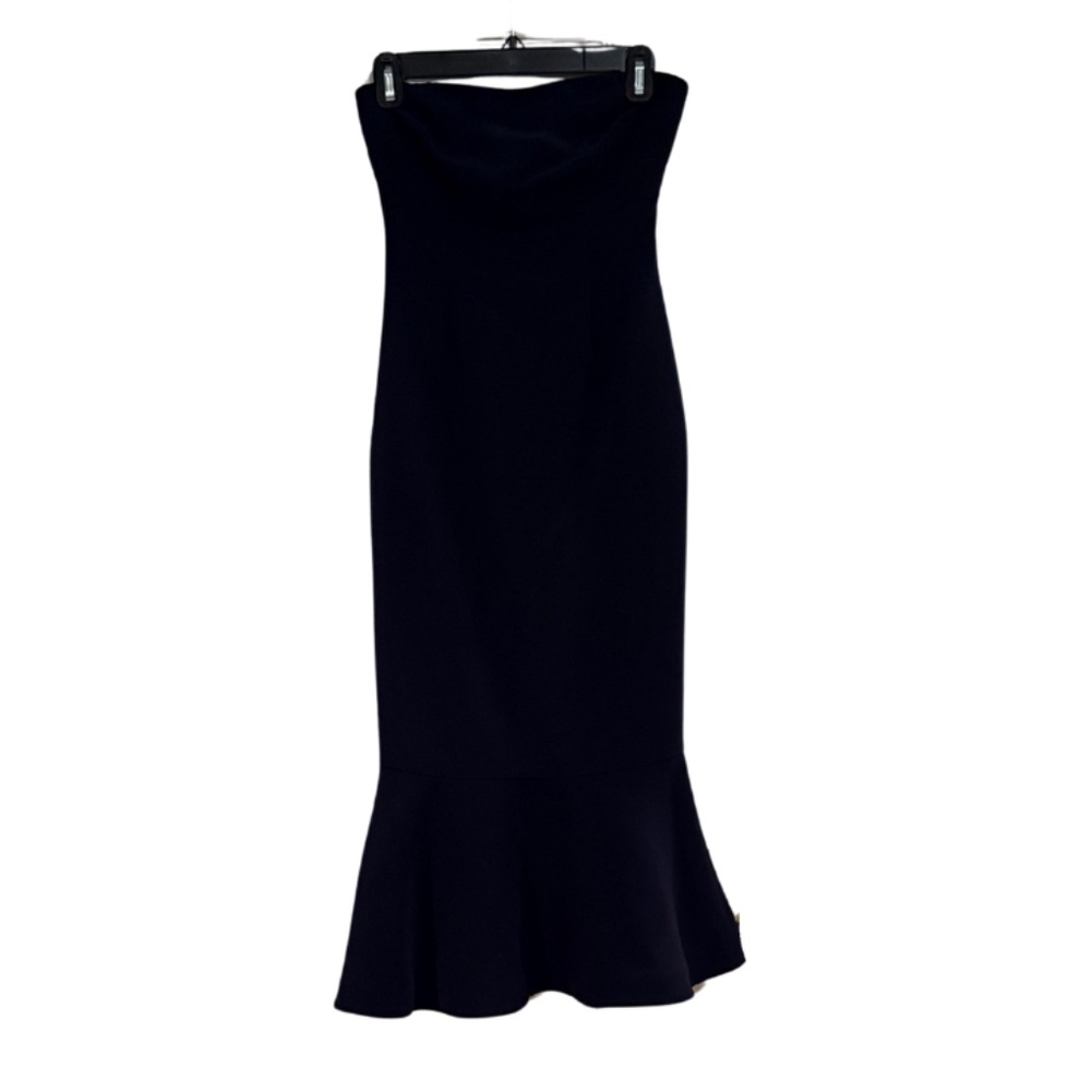 Cinq à Sept Navy Strapless Dress. Size 0.